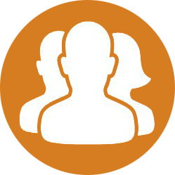 Orange Prequalified Consultants Directory Icon of three people.